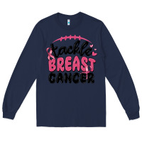 Navy tackle breast cancer Long Sleeve Tee - MaliasSmallBusiness