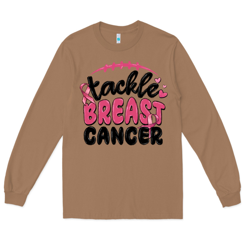 Tackle Breast Cancer Long Sleeve Tee by MaliasSmallBusiness | Teevron