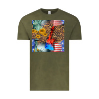 Vintage Olive statue of liberty american flag Vintage Tee - BundleAndBundleShop