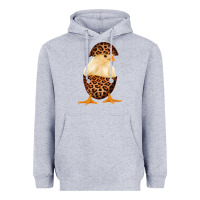 Heather Grey Chick with Leopard Eggshell Heavyweight Hoodie - Bettercallsaul