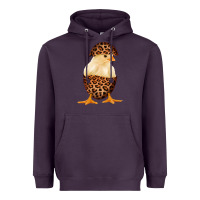 Chick With Leopard Eggshell Heavyweight Hoodie | Teevron