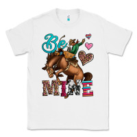 White be mine cowboy rodeo valentines day Classic Tee - Jasminsmagicworld