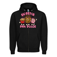 Black sweeter than pan dulce Zipper Hoodie - MaliasSmallBusiness