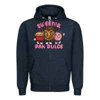 Navy sweeter than pan dulce Zipper Hoodie - MaliasSmallBusiness
