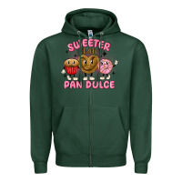 Sports Green sweeter than pan dulce Zipper Hoodie - MaliasSmallBusiness