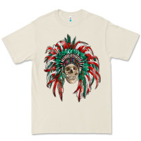 Bone mexican flag indian headdress with  skull Premium Tee - RanaPortraitStore