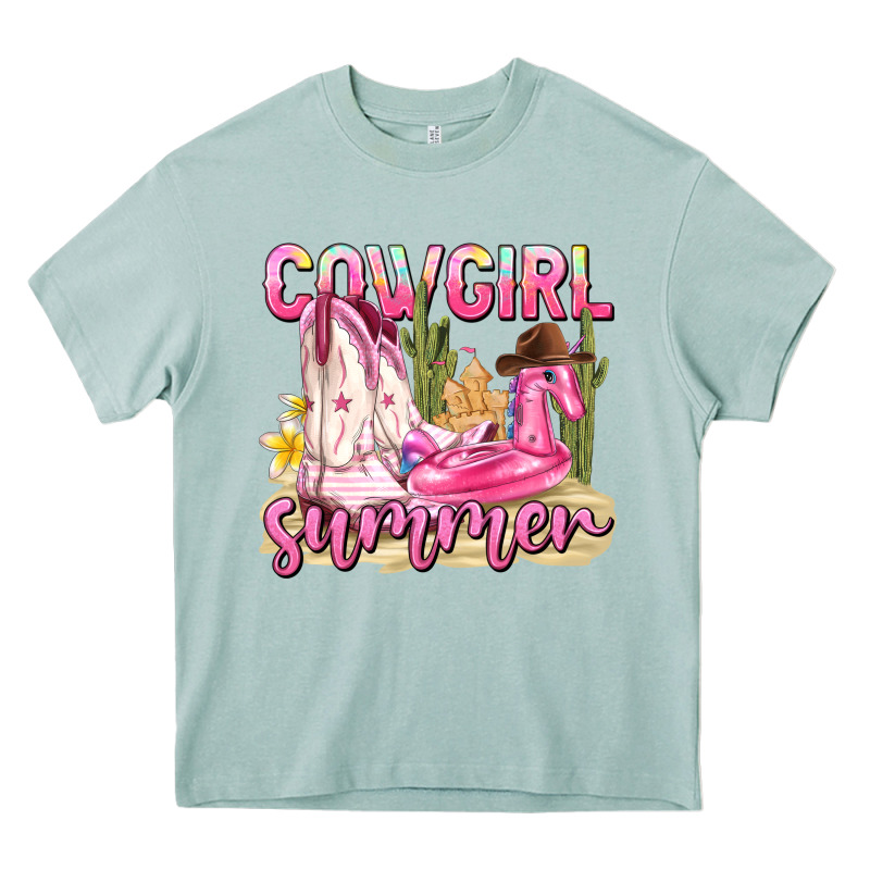 Cowgirl Summer Heavy Core Tee by texasbilliewilder | Teevron