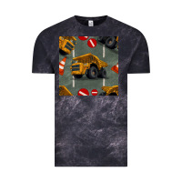 Cloud Black dump truck seamles pattern Vintage Tee - BundleAndBundleShop