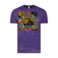 Cloud Purple dump truck seamles pattern Vintage Tee - BundleAndBundleShop