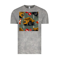Cloud Rock dump truck seamles pattern Vintage Tee - BundleAndBundleShop
