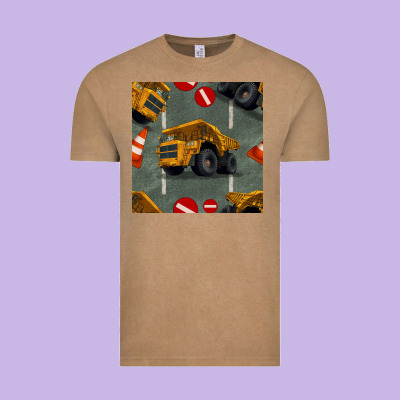 Dump Truck Seamles Pattern Vintage Tee Designed By Bundleandbundleshop