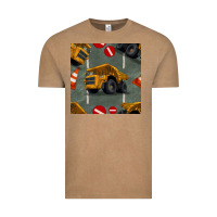 Vintage Coffee dump truck seamles pattern Vintage Tee - BundleAndBundleShop