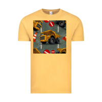 Vintage Mustard dump truck seamles pattern Vintage Tee - BundleAndBundleShop
