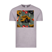 Vintage Zinc dump truck seamles pattern Vintage Tee - BundleAndBundleShop