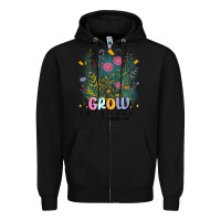 Black grow in grace Zipper Hoodie - MaliasSmallBusiness