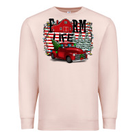 Pale Pink Farm Life Christmas Premium Sweatshirt - Bettercallsaul