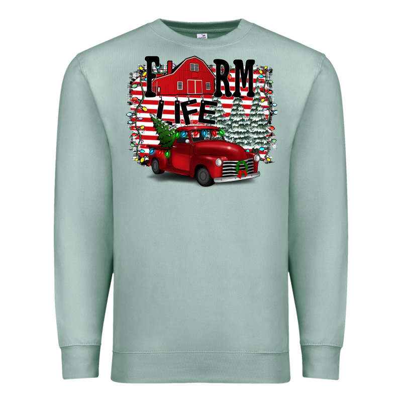 Farm Life Christmas Premium Sweatshirt by Bettercallsaul | Teevron