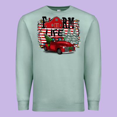 Farm Life Christmas Premium Sweatshirt Designed By Bettercallsaul