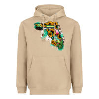 Mushroom Florida Map with Sunflower and Serape Cactus Heavyweight Hoodie - Bettercallsaul