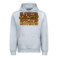 Heather Grey Elevated melanated educated motivated Urban Hoodie - HowdyJamesFarm