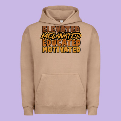 Elevated Melanated Educated Motivated Urban Hoodie Designed By Howdyjamesfarm