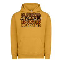 Pigment Peanut Butter Elevated melanated educated motivated Urban Hoodie - HowdyJamesFarm