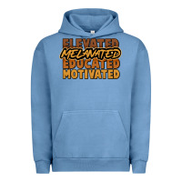 Pigment Pebble Blue Elevated melanated educated motivated Urban Hoodie - HowdyJamesFarm