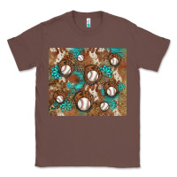 Chestnut baseball turquoise gemstones western patterns Classic Tee - BarkalooDesign