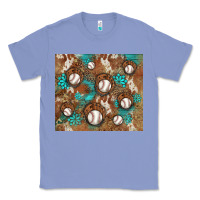 Colony Blue baseball turquoise gemstones western patterns Classic Tee - BarkalooDesign