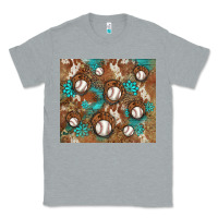 Heather Grey baseball turquoise gemstones western patterns Classic Tee - BarkalooDesign