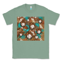Sage baseball turquoise gemstones western patterns Classic Tee - BarkalooDesign