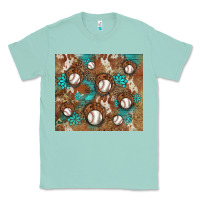 Seafoam baseball turquoise gemstones western patterns Classic Tee - BarkalooDesign