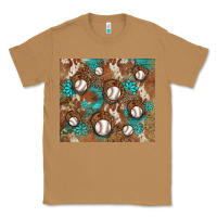 Toasted Coconut baseball turquoise gemstones western patterns Classic Tee - BarkalooDesign