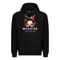 Black Mexican American Messy Bun Premium Hoodie - texasbilliewilder