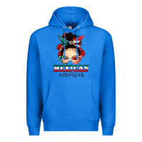 True Royal Mexican American Messy Bun Premium Hoodie - texasbilliewilder