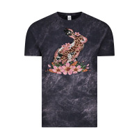 Cloud Black bunny with blossom flower Vintage Tee - Artiststas