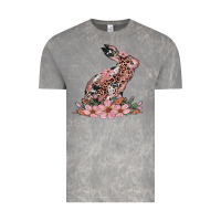 Cloud Rock bunny with blossom flower Vintage Tee - Artiststas
