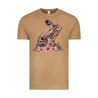 Vintage Camel bunny with blossom flower Vintage Tee - Artiststas
