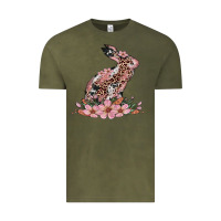 Vintage Olive bunny with blossom flower Vintage Tee - Artiststas