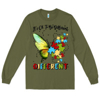 Army Green it's ok to be different Long Sleeve Tee - MaliasSmallBusiness