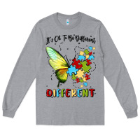 Heather Grey it's ok to be different Long Sleeve Tee - MaliasSmallBusiness