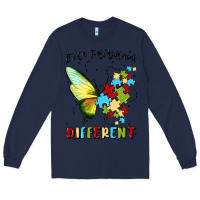 Navy it's ok to be different Long Sleeve Tee - MaliasSmallBusiness