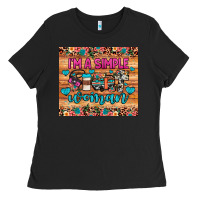 Black i'm a simple woman Ladies Tee - JahusDesignShop