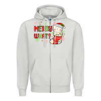 Dove Grey merry what christmas cat Zipper Hoodie - MaliasSmallBusiness