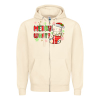 Sandshell merry what christmas cat Zipper Hoodie - MaliasSmallBusiness