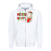 White merry what christmas cat Zipper Hoodie - MaliasSmallBusiness
