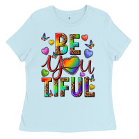 Baby Blue pride be you tiful Ladies Tee - texasbilliewilder