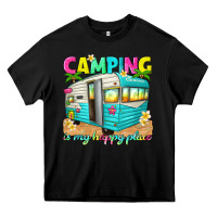 Black camping is my happy place Heavy Core Tee - texasbilliewilder
