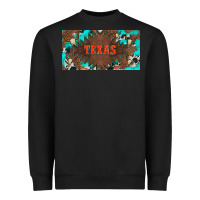 Black western texas and bullskulls with turquoise and leopard licanse plate Heavyweight Sweatshirt - Artiststas