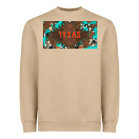 Mushroom western texas and bullskulls with turquoise and leopard licanse plate Heavyweight Sweatshirt - Artiststas